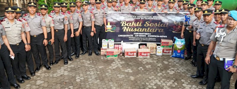 SIP Angkatan 55 Resimen Desaka Dhira Pradhipa Polda Sulsel Bakti Sosial di Makassar