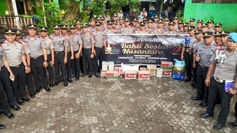 SIP Angkatan 55 Resimen Desaka Dhira Pradhipa Polda Sulsel Bakti Sosial di Makassar
