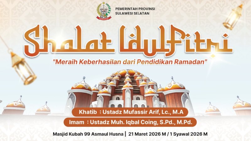 Masjid Kubah 99 Asmaul Husna Jadi Lokasi Shalat Idul Fitri 