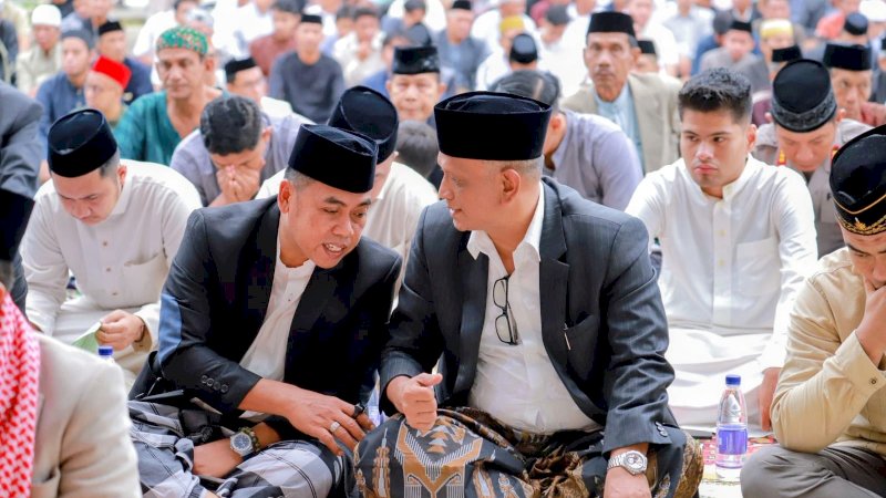 Bupati-Wabup Wajo Salat Id Bareng di Masjid Agung Ummul Quraa, Sampaikan Pesan Silaturahmi