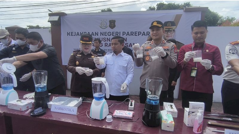 Pemusnahan Barang Bukti di Kejari Parepare, Tasming Hamid Ingatkan Bahaya Narkoba Jenis Baru