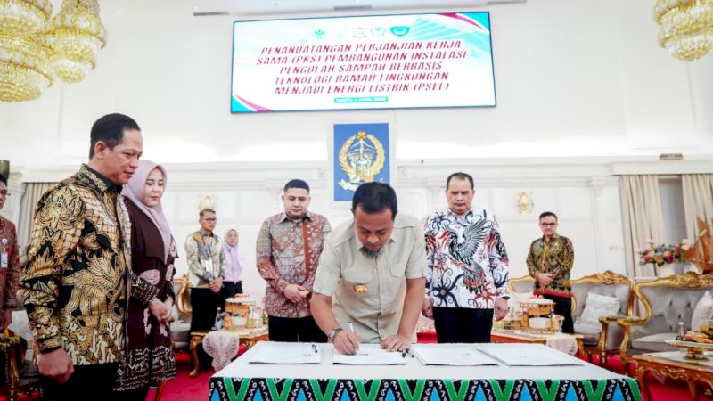 Gubernur Sulsel dan Tiga Kepala Daerah Teken Perjanjian Pembangunan PSEL Senila Rp3 Triliun