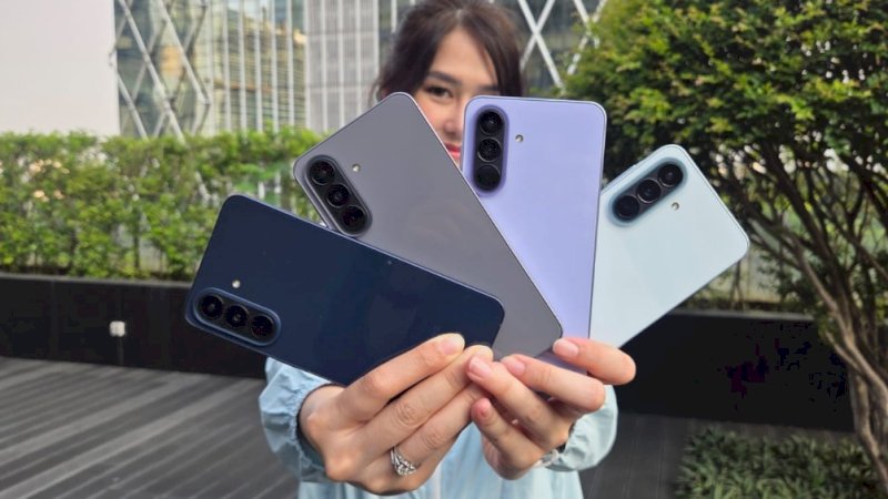 Samsung Galaxy A57 5G yang diklaim sebagai seri Galaxy A paling tipis dengan dukungan teknologi kecerdasan buatan (AI) yang lebih cerdas. (Foto: Samsung)