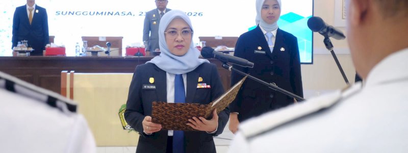 Lantik 124 Pejabat, Bupati Gowa Tegaskan Komitmen Loyalitas dan Profesionalisme