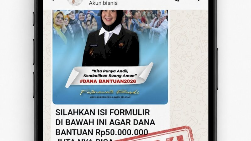 Waspada, Penipuan Catut Nama Wakil Gubernur Sulsel Beredar 