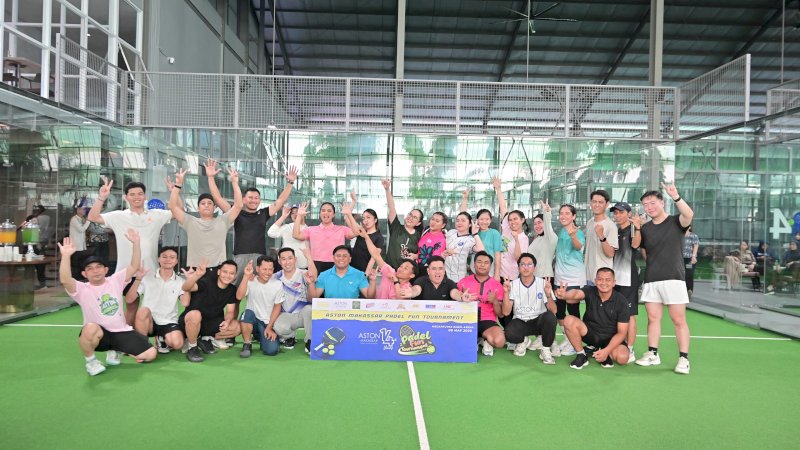 Aston Makassar Hotel & Convention Center menggelar Fun Padel Tournament di Megahputra Arena pada Jumat, 8 Mei 2026
