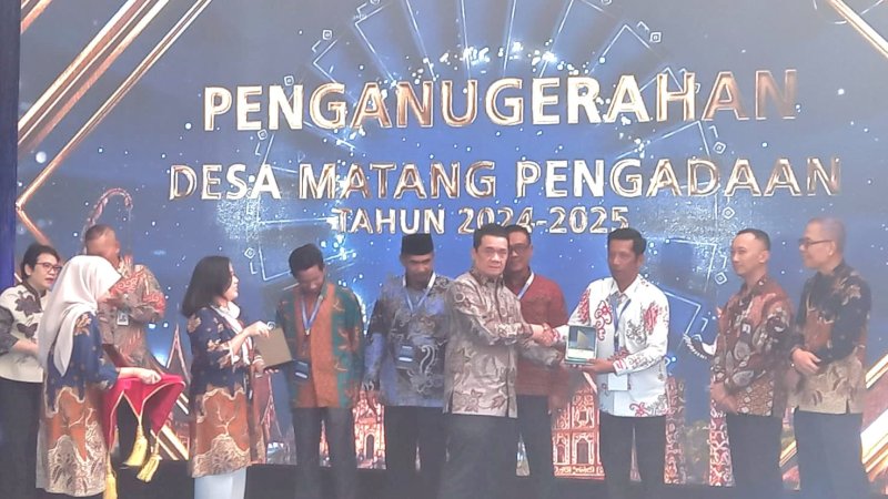 Pakatto Raih Penghargaan Desa Matang Pengadaan dari LKPP RI