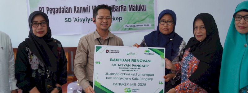 Pegadaian Perkuat Dukungan Pendidikan, Renovasi SD Aisyiyah Pangkep Digelontor Rp100 Juta