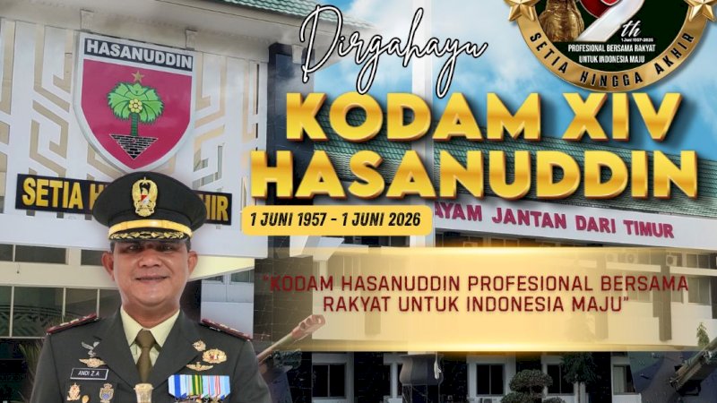 Syukuran HUT ke-69 Kodam XIV/Hasanuddin Berlangsung Khidmat di Kodim Sidrap