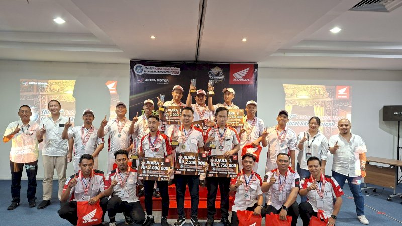 main dealer sepeda motor Honda untuk wilayah Sulawesi Selatan, Barat, Tenggara, dan Ambon, Asmo Sulsel sukses menyelenggarakan Final Technical Skill Contest 2026 pada Senin (25/5/2026).