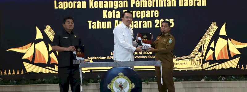 BPK Serahkan LHP LKPD 2025, Kota Parepare Pertahankan Predikat WTP
