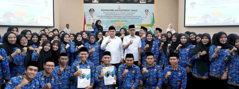 Wali Kota Makassar Lantik 167 PNS, Pesan SK Jangan Disekolahkan