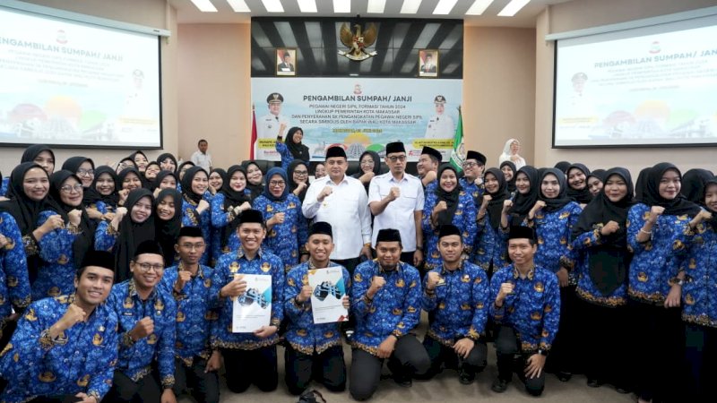 Wali Kota Makassar Lantik 167 PNS, Pesan SK Jangan Disekolahkan