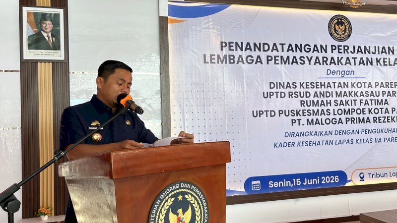 Lapas Parepare Perkuat Layanan Kesehatan, Teken PKS dengan Lima Mitra dan Kukuhkan Kader Kesehatan WBP