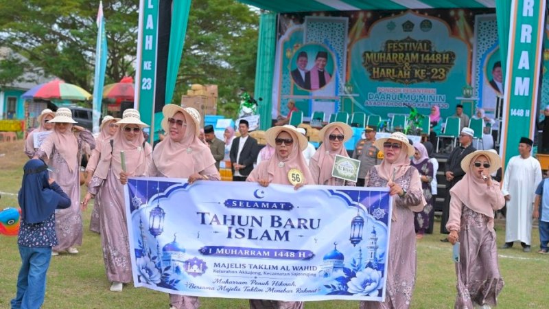 Ribuan Peserta Semarakkan Pawai Hijratur Rasul di Ponpes Daarul Mu&rsquo;minin As&rsquo;adiyah Doping