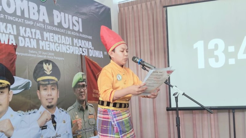 Wali Kota Dorong Pelajar Perkuat Karakter dan Cinta Tanah Air Lewat Lomba Baca Puisi PPM Parepare 
