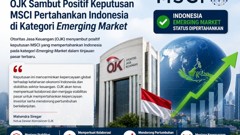 Emerging Markets. Keputusan strategis yang dirilis dalam laporan MSCI 2026 Market Classification Review pada 24 Juni 2026 ini menjadi bukti konkret atas tingginya kepercayaan investor global terhadap fundamental ekonomi nasional serta stabilitas sektor jasa keuangan di tanah air.