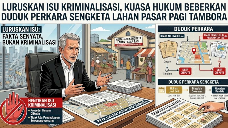 Sengketa lahan di Jalan Pasar Pagi Nomor 126, Tambora
