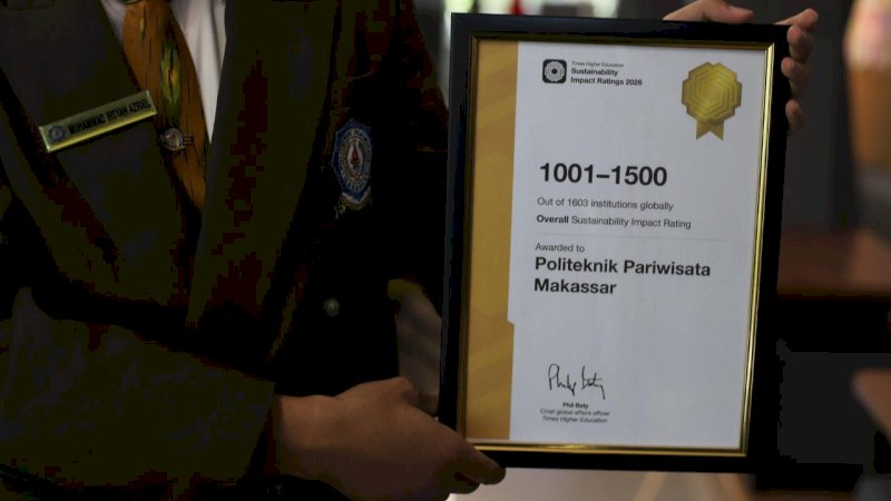 Poltekpar Makassat ini berhasil menembus kelompok peringkat 1001&ndash;1500 dunia dalam pemeringkatan prestisius Times Higher Education (THE) Sustainability Impact Ratings 2026 yang dirilis resmi pada 24 Juni 2026.
