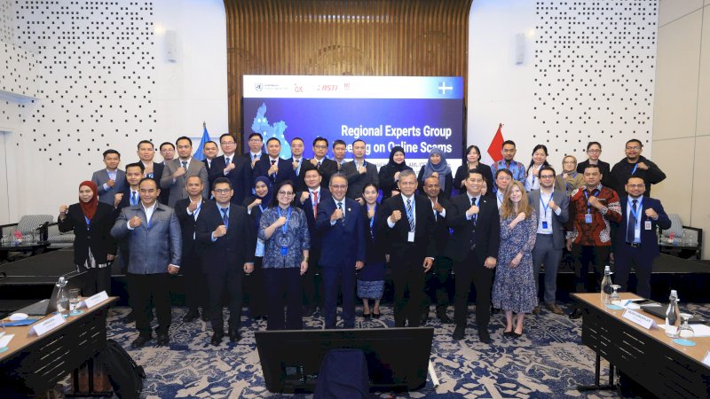 Otoritas Jasa Keuangan (OJK) bersama United Nations Office on Drugs and Crime (UNODC) dan Satuan Tugas Pemberantasan Aktivitas Keuangan Ilegal (Satgas PASTI) resmi menggalang kekuatan regional guna memangkas pergerakan sindikat penipuan daring (online scams)
