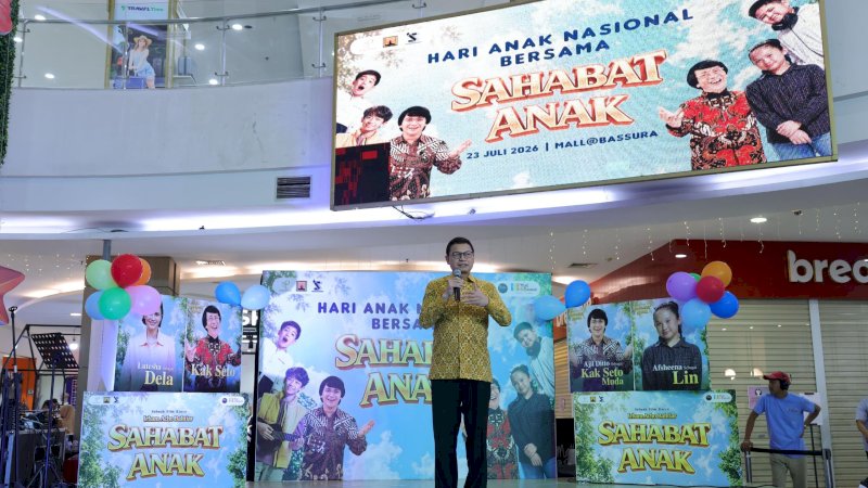 Momentum Hari Anak Nasional (HAN) 2026 dimanfaatkan Badan Pengawas Obat dan Makanan (BPOM) RI menggelar premiere film Sahabat Anak di Atrium Mall Bassura, Jakarta Timur, Kamis (23/7/2026), yang mengangkat pentingnya menciptakan lingkungan sehat dan aman bagi tumbuh kembang anak