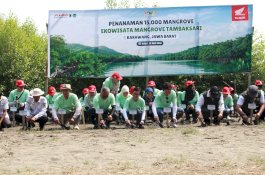 AHM Perkuat Konservasi Pesisir, Tanam 15.000 Mangrove untuk Dukung Ekowisata Tambaksari