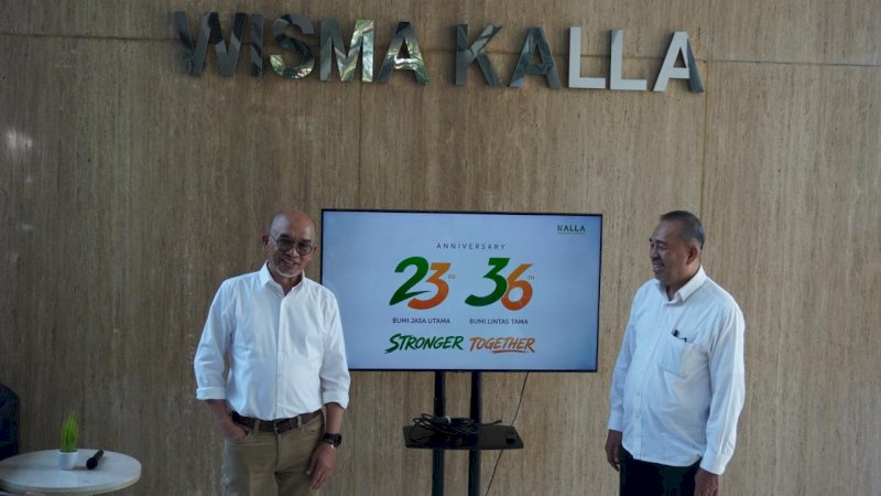 Kalla Translog peringati hari jadi PT Bumi Jasa Utama (BJU) ke-23 dan PT Bumi Lintas Tama (BLT) ke-36 di Wisma Kalla, Makassar, Selasa (28/7/2026).