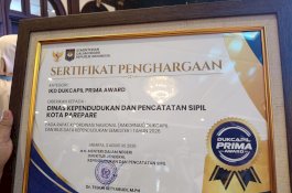 Satu-satunya di Indonesia Timur, Parepare Raih Penghargaan IKD Disdukcapil Prima Award 2026,