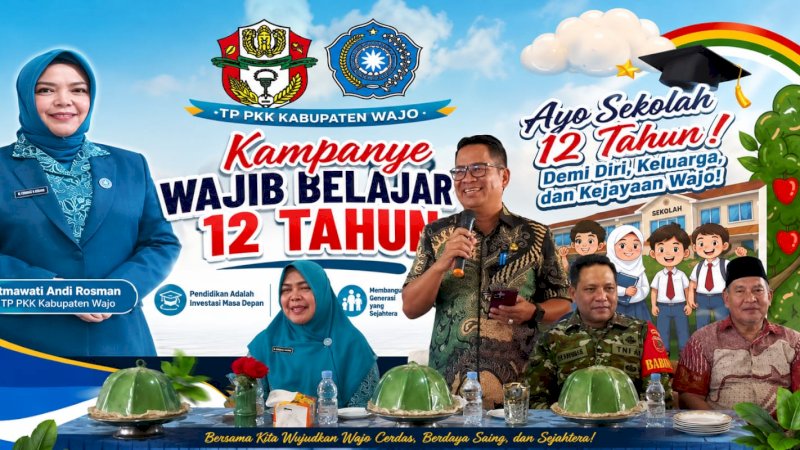 Ketua TP PKK Wajo Dorong Gerakan Ayo Sekolah 12 Tahun, Pastikan Anak Tuntaskan Pendidikan