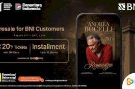 BNI Buka Presale Eksklusif Tiket Konser Andrea Bocelli: Ada Diskon 20?n Cicilan 12 Bulan