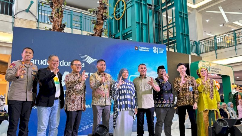Pembukaan Garuda Indonesia Travel Festival (GATF) 2026 dan Garuda Umrah Travel Fair (GUTF), Mal Ratu Indah Makassar, jumat (28/8) 