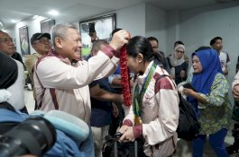 Kajati Sulsel Jemput Kontingen Karate-Do Gojukai di Pelabuhan Soekarno-Hatta