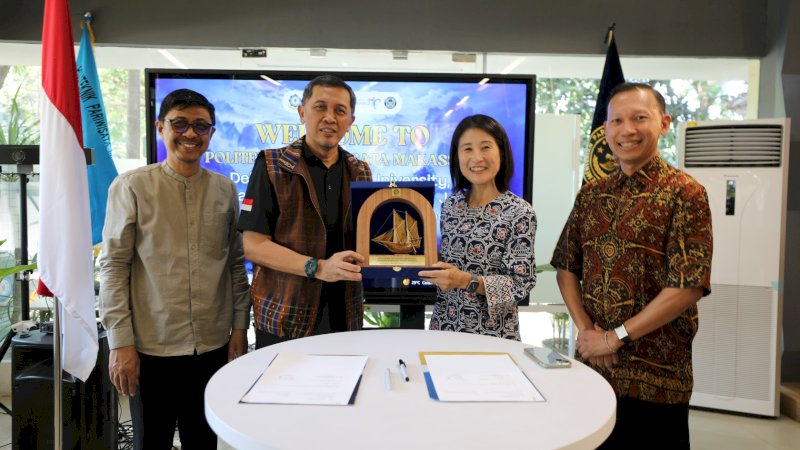 Politeknik Pariwisata (Poltekpar) Makassar melakukan penandatanganan Implementation Agreement on Student Research Collaboration bersama Keio University, Shonan Fujisawa Campus (SFC), Jepang, yang berlangsung di Co-Working Space Poltekpar Makassar pada Jumat (4/9).