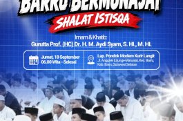27 Lembaga Bersatu, Barru Bermunajat dan Gelar Sholat Istisqa untuk Memohon Hujan
