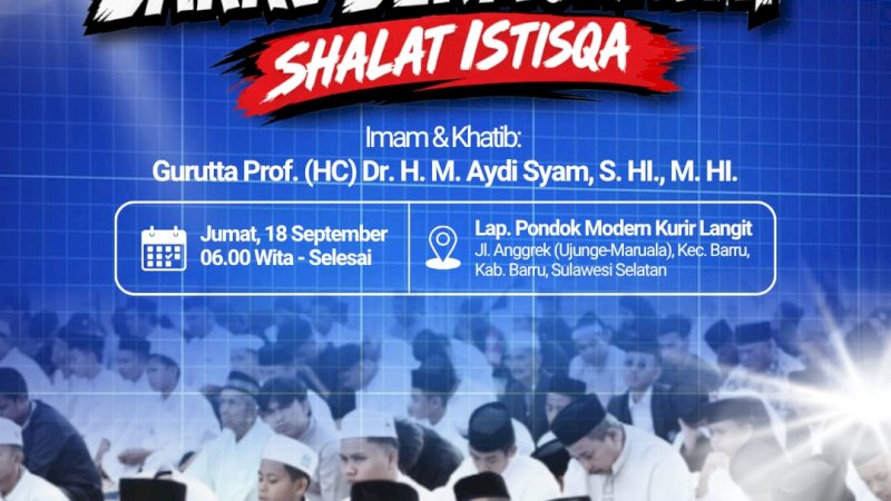 27 Lembaga Bersatu, Barru Bermunajat dan Gelar Sholat Istisqa untuk Memohon Hujan
