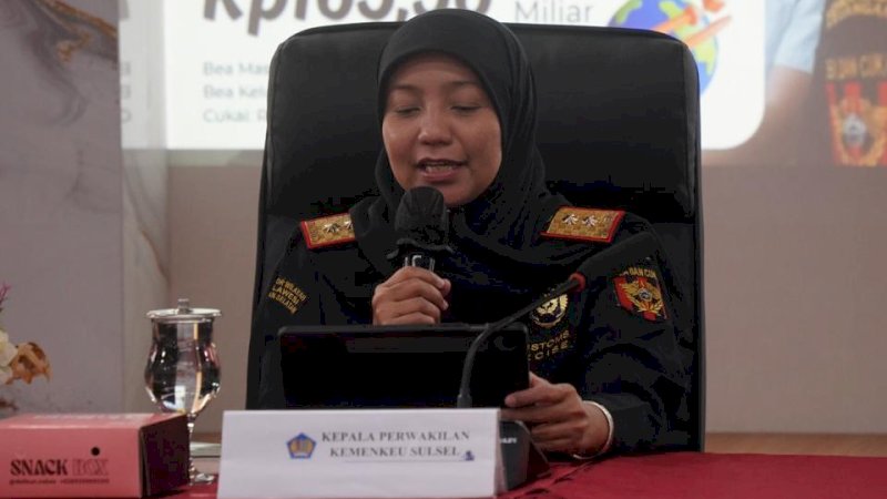 Kepala Perwakilan Kemenkeu Sulsel sekaligus Kepala Kanwil DJBC Sulbagsel, Martha Octavia,