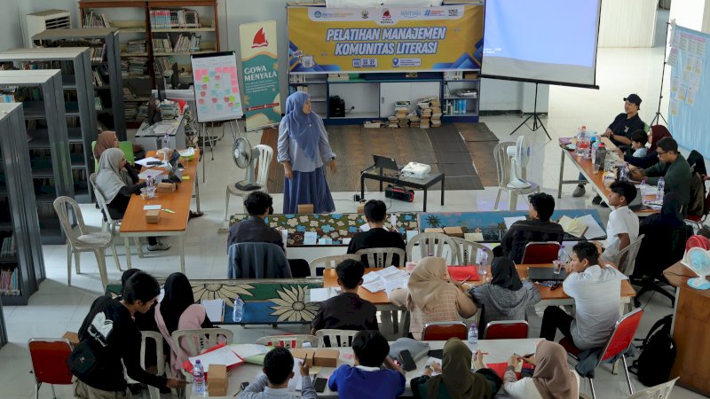 Puluhan Pengelola Komunitas Literasi di Gowa Ikuti Pelatihan Manajemen