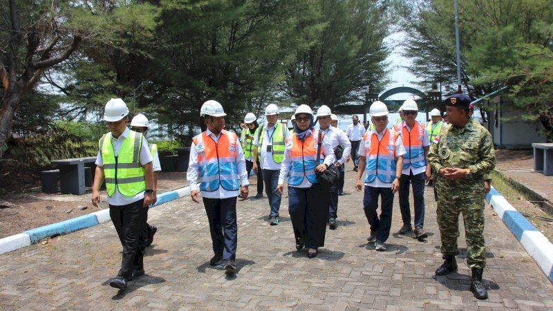 Jajaran Direksi dan Komisaris PT Pelindo Jasa Maritim (PJM) menggelar Management Walkthrough (MWT) di Pulau Nipa, Kepulauan Riau, Senin (21/9/2026).