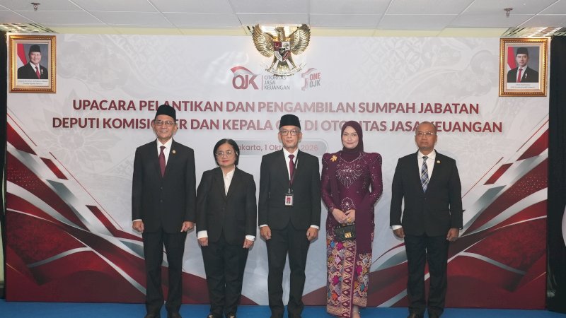 Otoritas Jasa Keuangan (OJK) terus memperkuat kapasitas kelembagaan dan kesinambungan kepemimpinan melalui pelantikan pejabat baru