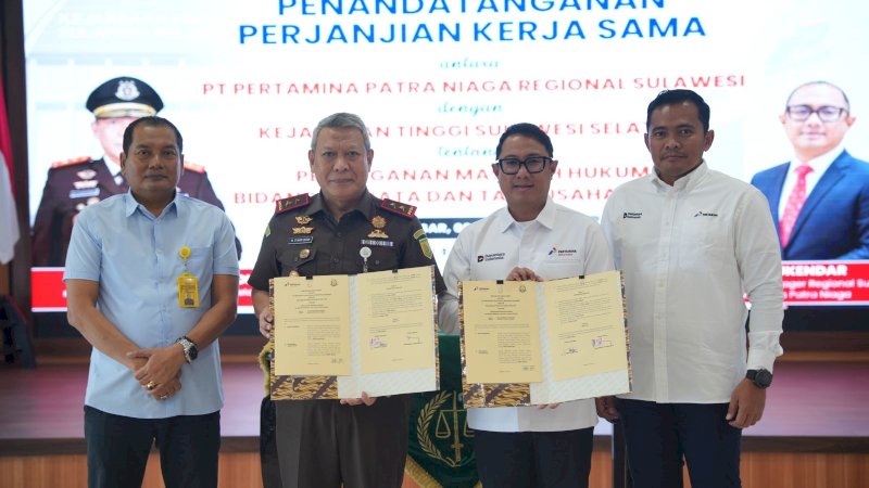 Pertamina Patra Niaga Regional Sulawesi resmi menjalin kerja sama strategis dengan Kejaksaan Tinggi (Kejati) Sulawesi Selatan.