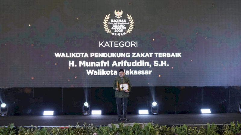 Wali Kota Makassar Munafri Sabet Grand Baznas Award 2026
