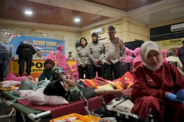 Polres Pelabuhan Makassar Gelar Donor Darah, Jelang HUT Humas Polri ke-75