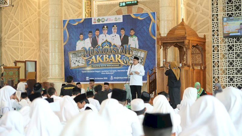 Menuju HUT ke-419 Makassar, Ribuan Santri Ikuti Munaqasyah FKTPQ