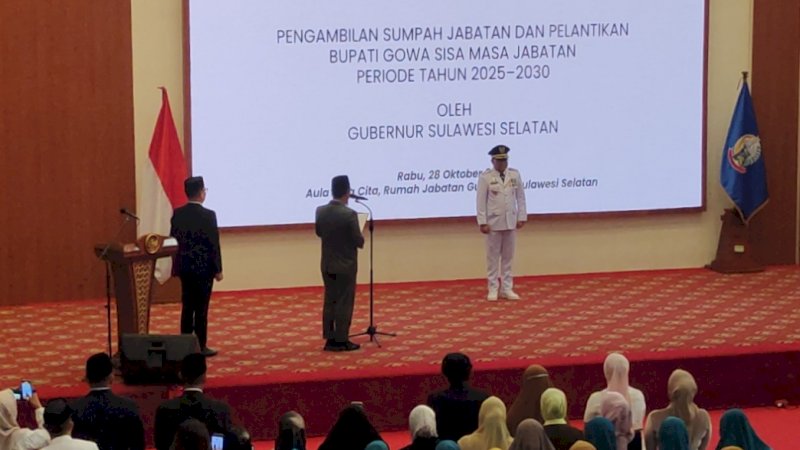 Darmawangsa Muin resmi dilantik sebagai Bupati Kabupaten Gowa. (Dok Rakyatku)