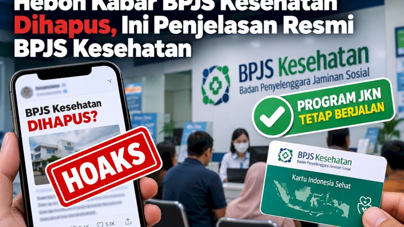 Kepala Humas BPJS Kesehatan, Rizzky Anugerah, menegaskan bahwa informasi mengenai penghapusan BPJS Kesehatan yang beredar di media sosial tidak benar. Program JKN dipastikan tetap berjalan sesuai amanat undang-undang.