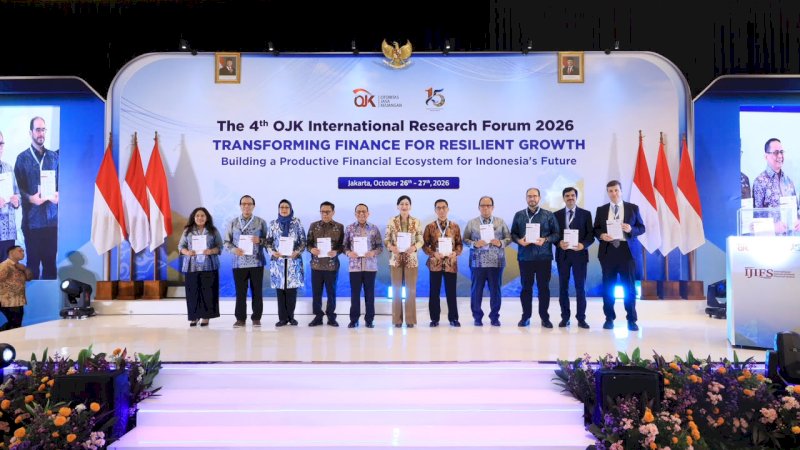 Otoritas Jasa Keuangan (OJK) menyelenggarakan The 4th OJK International Research Forum 2026 di Jakarta, 26&ndash;27 Oktober 2026. Forum ini memperkuat kolaborasi akademisi, regulator, dan industri dalam mendorong kebijakan sektor keuangan berbasis riset.