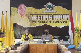 Kapolrestabes Makassar Mampir di Sekretariat Golkar, Ingatkan Protokol Kesehatan saat Kampanye