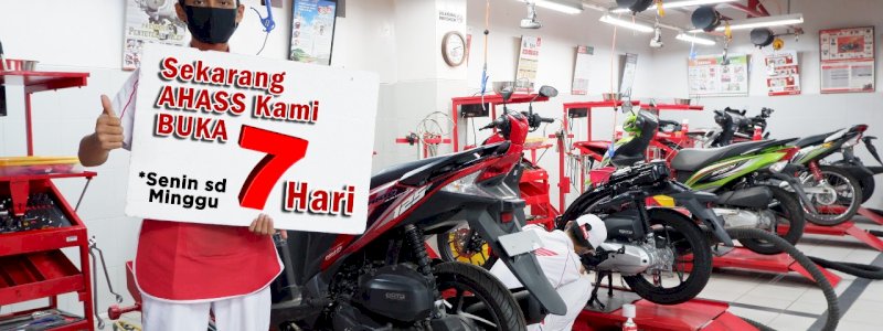 Mau Service di Hari Minggu? Gak Usah Khawatir, Kini AHASS Buka Tiap Hari