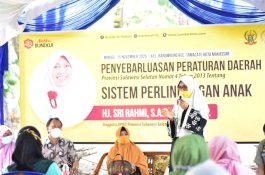 Ajak Susy Smita dan Rusdin Tompo, Anggota DPRD Sulsel Sri Rahmi Sosialisasi Perlindungan Anak