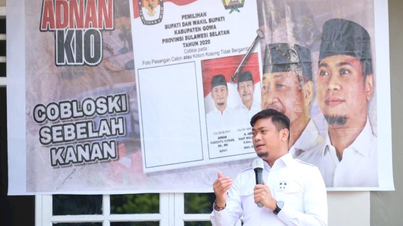 Adnan Purichta Ichsan saat berkampanye baru-baru ini.